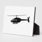 ヘリコプ飛んでいるタのシカスタマイズェットカラー フォトプラーク (側面)