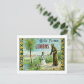 ヘリックスファームズレモンラベルサンディエゴ(カリフォルニア州) ポストカード (スタンド正面)