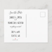 ヘリックス星雲の写真がエレガントなSave the Date 案内ポストカード (裏面)