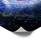 ヘリックス星雲の紫外線宇宙写真 ポスター (角)