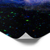 ヘリックス星雲NASAパープル ポスター (角)