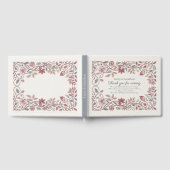 ヘリテイジ ビクトリアン ボタニカル テラコッタ オータム リーフ ゲストブック (全面)