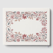 ヘリテイジ ビクトリアン ボタニカル テラコッタ オータム リーフ ゲストブック (裏面)