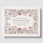 ヘリテイジ ビクトリアン ボタニカル テラコッタ オータム リーフ ゲストブック (正面)