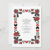 ヘリテイジ レトロ 1950年代 ロカビリー ローズ ハート ウェディング 招待状 (裏面)