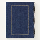 ヘリテージ刺繍調リネンゴールド仕上げ ノートブック (裏面)