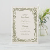ヘリテージ | エドワーディアン リボン ガーランド ウェディング 招待状 (スタンド正面)