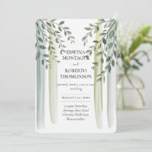 ヘリテージ オリーブブランチ 水彩 結婚式 招待状 (スタンド正面)