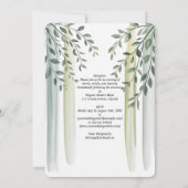 ヘリテージ オリーブブランチ 水彩 結婚式 招待状 (裏面)