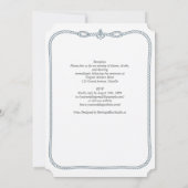 ヘリテージ ナウチカル ロープ フレーム コースタル ウェディング 招待状 (裏面)