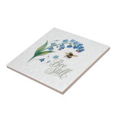 ヘリテージ | ビー スティル ボタニカル ウォーターカラー フローラル タイル (側面)