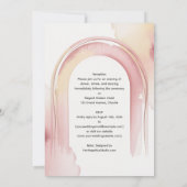 ヘリテージ ブラッシュ ウォーターカラー アーチ モダン ウェディング 招待状 (裏面)