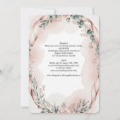 ヘリテージ ブラッシュ リボン 水彩 ボタニカル ウェディング 招待状 (裏面)