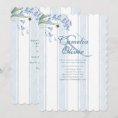 ヘリテージ ブルーベル ビーズ フラワーストライブ 結婚式 招待状 (正面/裏面)