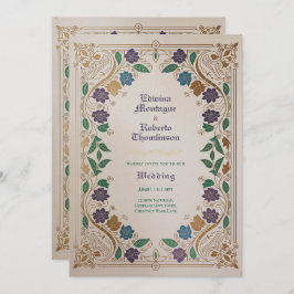 ヘリテージ ミディアム ベルジャン トーン ゴールド オルネイト ウェディング 招待状