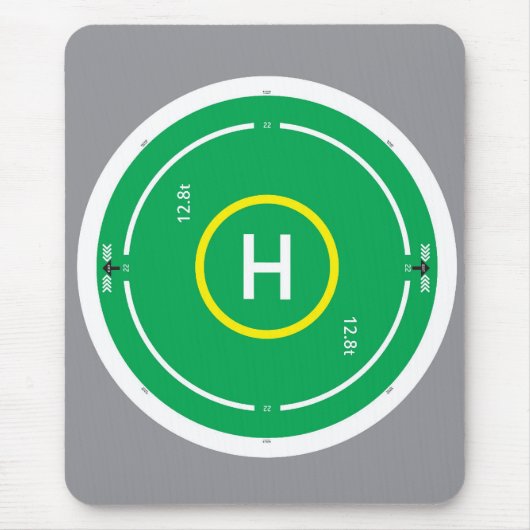 ヘリデッキの緑 マウスパッド (正面)