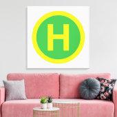 ヘリパッド標識 キャンバスプリント (インサイチュ (リビング))