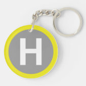 ヘリパッド標識 キーホルダー (裏面)