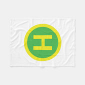 ヘリパッド標識 フリースブランケット (正面(横))