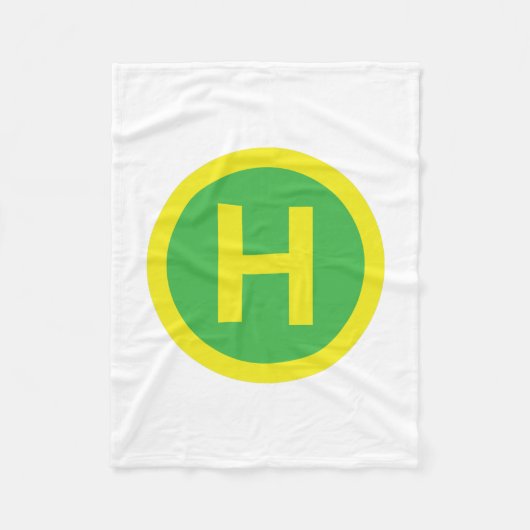 ヘリパッド標識 フリースブランケット (正面)