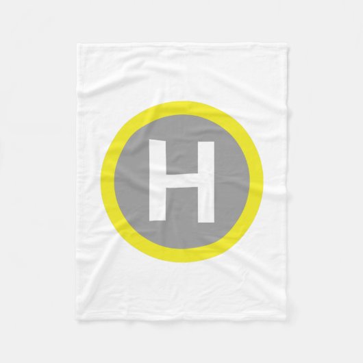 ヘリパッド標識 フリースブランケット (正面)