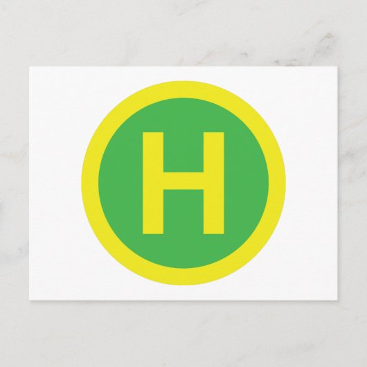 ヘリパッド標識 ポストカード (正面)