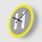 ヘリパッド標識 ラウンド壁時計 (傾斜)