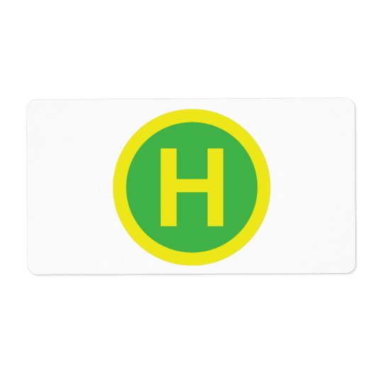 ヘリパッド標識 ラベル (正面)