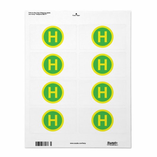 ヘリパッド標識 ラベル (フルシート)