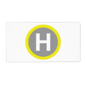 ヘリパッド標識 ラベル (正面)