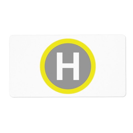 ヘリパッド標識 ラベル (正面)