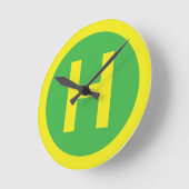 ヘリパド兆候 ラウンド壁時計 (傾斜)