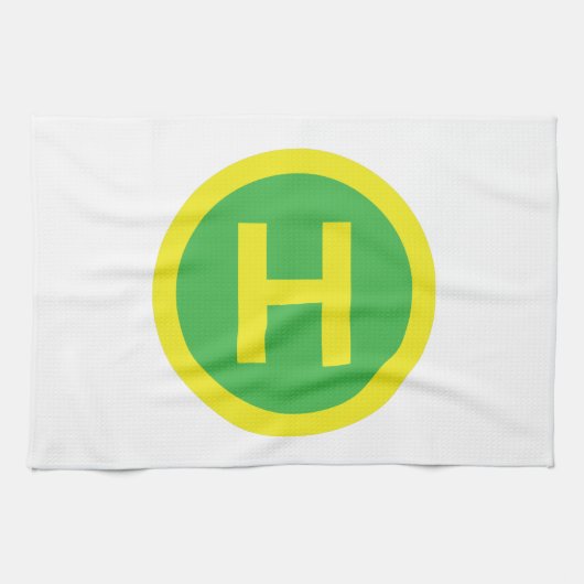 ヘリポートの印 キッチンタオル (横)