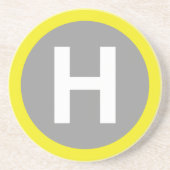 ヘリポートの印 コースター (正面)