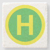 ヘリポートの印 ストーンコースター (正面)