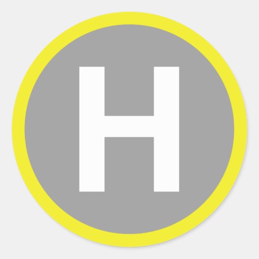 ヘリポートの印 ラウンドシール (正面)