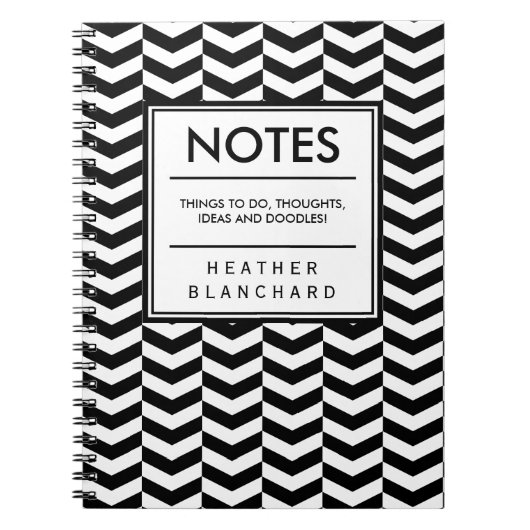 ヘリンお洒落ボーン ノートブック (正面)