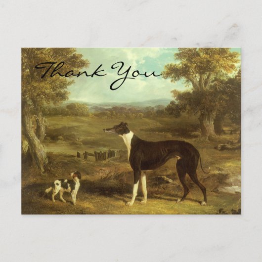 ヘリングのグレイハウンドとスパニエル犬; Doctor Fop ポストカード (正面)