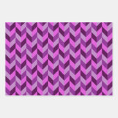 ヘリンボーンのパターン（紫） ラッピングペーパーシート (正面2)