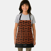 ヘリンボーンオレンジブラックパタミニマルーン エプロン (インサイチュ)