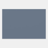 ヘリンボーンシェブロンパターンレトロブルー ラッピングペーパーシート (正面2)