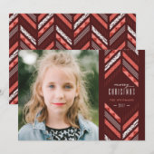 ヘリンボーンバンドホリデーカード – マラスティノ シーズンカード (正面/裏面)