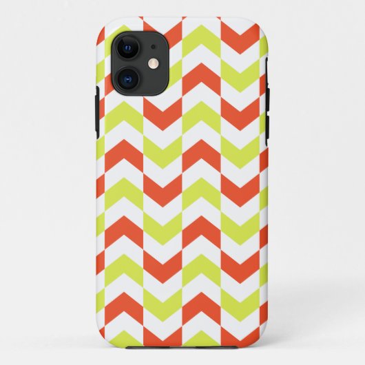ヘリンボーンパターンレッド&グリーンiPhone 5/5Sケース Case-Mate iPhoneケース (裏面)