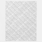 ヘリンボーンブラックカスタムオン任意の色 フリースブランケット (正面)