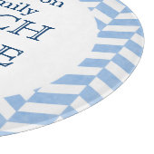 ヘリンボーンブルーホワイトビーチハカスタムウス カッティングボード (角)