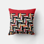 ヘリンボーンペンギン赤 クッション (裏面)