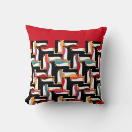 ヘリンボーンペンギン赤 クッション