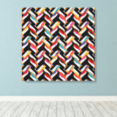 ヘリンボーンペンギン キャンバスプリント (インサイチュ (ウッドフロア))