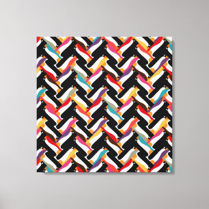 ヘリンボーンペンギン キャンバスプリント