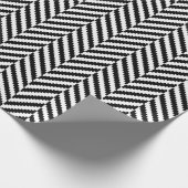 ヘリンボーン伝統的パターンのクリスマスプレゼント ラッピングペーパー (角)